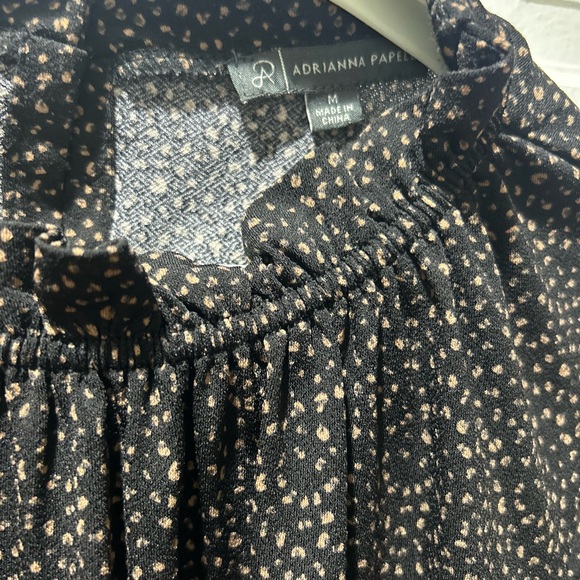 Adrianna Papell Black and Cream Blouse Elegant Top - Picture 15 of 16